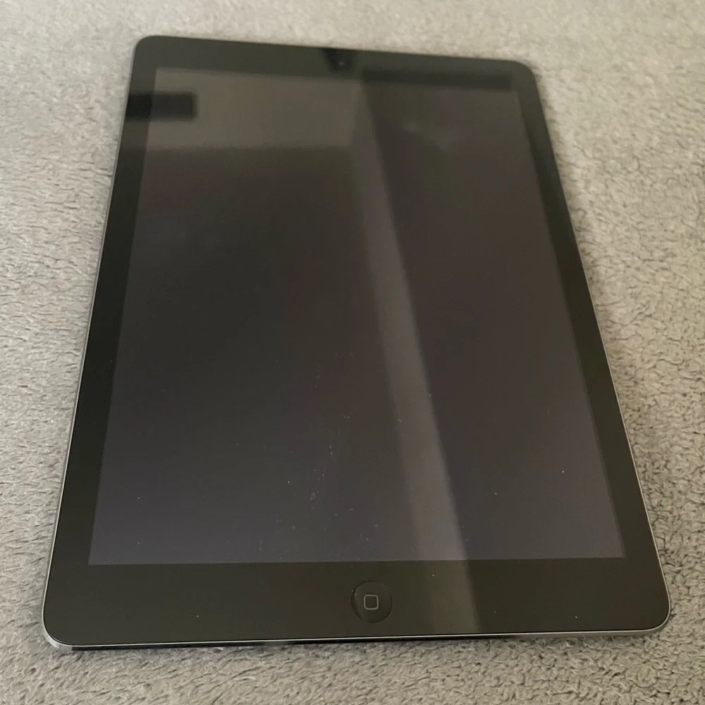Apple iPad Black and Silver Tablet with Sleek Design